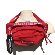 Supreme Waist Bag Fanny Pack Crossbody SS18 RED Cordura Fabric - NEW