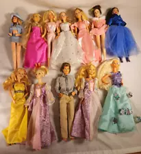 Lot Of 11 Barbie Dolls 1 Ken 1990's