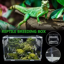 Reptile Terrarium, Climbing Pet Feeding Box For Lizards, Horned Frogs Container