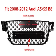 For Audi A5/S5 B8 8T 2008-2012 RS5 Style Front Honeycomb Mesh Grille Grill (For: More than one vehicle)