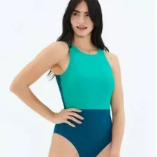 Summersalt The Cove Colorblock High Neck Open Back One Piece Swimsuit Size 6