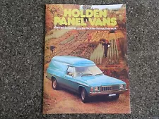 HOLDEN HX PANEL VAN BROCHURE INCL SANDMAN