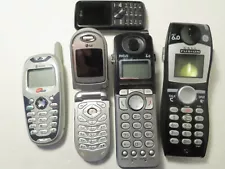 Lot of 5 Cell Mobile Phones -RCA,LG Cell Phone,GE,LG Flip Phone, Virgin Mobile