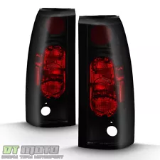 Black Smoke 1988-1998 Chevy Silverado GMC Sierra SUV Truck Tail Lights Lamps G2