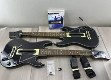 Guitar Hero Live PS3 BUNDLE Lot of 2 Controllers Straps Dongles & Game Tested!