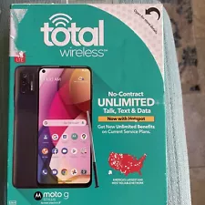 Total Wireless Moto G Stylus, 128GB, Black - Prepaid Smartphone (Locked) - NEW