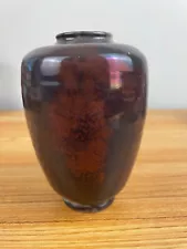 Vintage Gusso Reuss (1885-1962) Pewabic Like Iridescent Gray Glaze Cabinet Vase