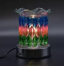 Electric Aroma Oil Warmer 3-Way Touch, Beautiful Design Glass Metal Base Multi