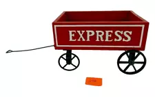 Very Small Painted Wood Red Wagon Express Great for Small Displays! (646)