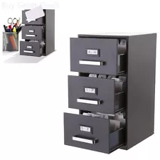 3-Drawer MINI Filing Cabinet Storage Office Home Organization Tool 9"Hx 6"Dx 5"W