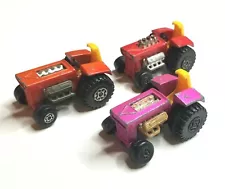 3 Vintage Matchbox Superfast Mod Tractor Pull Hot Rod Red Purple Pink No 25