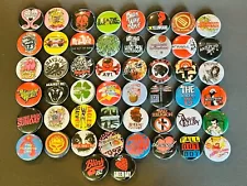 Assorted Emo/ Metal/ Punk Buttons / Pins Set Of 50