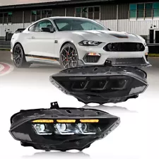 USE Triple Beam LED Headlights For Ford Mustang 2018-2023 Head Lamps Assembly