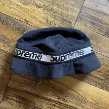 Supreme Reflective Zip Crusher Bucket Hat Black Size Small/Medium Used