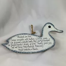 Husband For Sale Sign Duck Shaped Blue 4”x8” Wood Wall Plaque