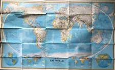 MAP OF THE WORLD. FASCINATING DETAIL FOR GEOGRAPHERS AND HISTORIANS