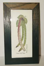 Purple Hull Peas Framed Art Botanical Print Signed Barbie Tidwell Numbered Print