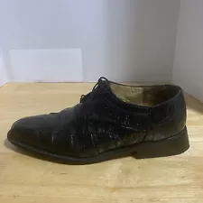 BELVEDERE STUDIO - GENUINE CROCODILE Mens 8 Exotic Shoes Hand Made