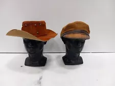 2 Leather Hats