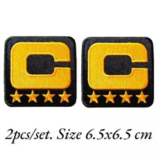 2 pieces NFL Team Captains Football Embroidered Iron On Patch #YB