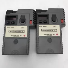 Lot Of 2 Alco-Sensor IV Intoximeter Alcohol Meter Red Dot Off White Label A