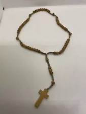 Catholic Crucifixion Wooden Rosary Beads for Children Or Elderly