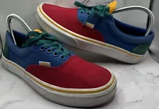 Vans Era Primary Block mens size 7 / Woman Size 8.5 Red Blue Athletic Shoes