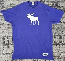 Abercrombie & Fitch Moose Logo Graphic T-Shirt Size 2XL XXL Purpley-Blue Violet?