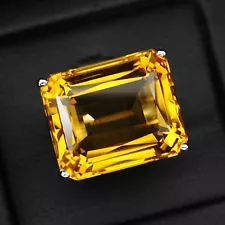 Marvelous Golden Yellow Citrine Rare 24.80Ct 925 Sterling Silver Handmade Rings