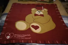 Shriner's Hospital for Children "Love to the Rescue" Fleece Bear Throw Blanket!