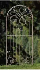 H Potter GAR545 Garden Trellis Wrought Iron Heavy Scroll Metal Yard Art Patio