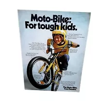 1974 Yamaha Moto-Bike For Tough Kids Original Print ad 70s