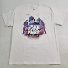 JABBAWOCKEEZ White T-Shirt Timeless Hip Hop Dance Crew ABDC Vegas Mens Sz L EUC