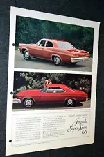 1966 CHEVY IMPALA SS / BEL AIR ORIGINAL DEALER SALES BINDER INSERT PRINT AD 66 (For: 2004 Chevrolet Impala)