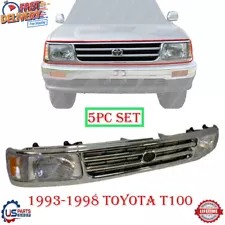 New Front Grille + Right Left Headlights Signal Lights For 1993-1998 Toyota T100