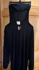 Black Hooded Long Sleeve Robe For Halloween