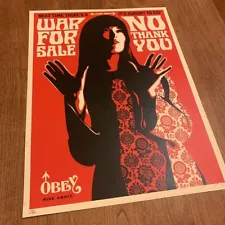 Shepard Fairey War for Sale Silkscreen Poster Edition Signed obey