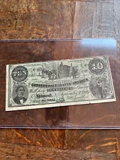 $10 "CONFEDERATE" (ADVERTISING NOTE) 1930'S W.C. Starr 1930 Whippet Sedan Auto