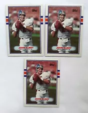 3 ) 1989 Topps #241 John Elway Football Cards Lot Sale Denver Broncos NFL HOF $$