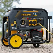 FIRMAN H05753 7125W Portable Dual Fuel Powered Generator with Electric Start