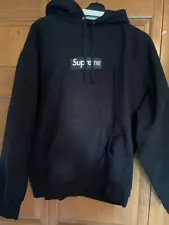 Supreme Box Logo Hooded Sweatshirt BOGO Hoodie FW23 Black Size Large