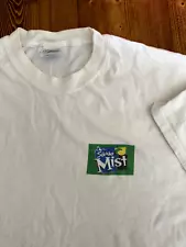 Sierra Mist White Tee Shirt XL Vintage Snack Soda Logo Print Hanes Tag