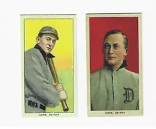 Lot of (2) Two TY COBB T206 Piedmont REPRINT TOBACCO CARDS