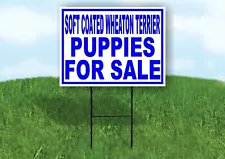 Soft Coated Wheaten Terrier PUPPIES FOR SALE Yard Sign Road with Stand LAWN SIGN