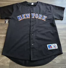 Russell Athletic New York Mets MLB Jersey Black Size Large