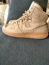 Nike Shoes Men's 11 Air Force 1 High 07 LV8 WB Flax Sneaker Wheat/Gum 882096 200