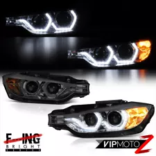 For 12-15 BMW 328i 325i 320i Sedan Titanium Smoke LCI Style LED Strip Headlight (For: More than one vehicle)