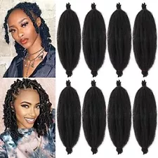 16 inch pre-separated springy afro twist hair for distressed soft locks 8 pack