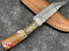 8.0''Custom handmade Damascus steel Skinning Knife, Christmas Gift, Fathers Gift