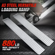 A3 Steel Loading Ramp Arched for Hand Truck/Bicycle/Motorcycle/ATV Pair 880lbs